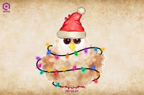 Chicken Hen Christmas Tree Lights Illustrations Review