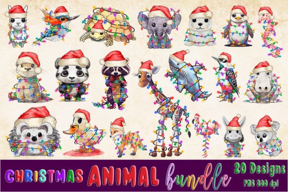 Christmas Animals Clipart Bundle: Illustrations Review