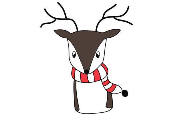 Christmas Animals Sublimation Reindeer: Fresh Illustrations
