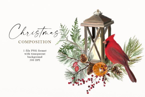 Christmas Composition with Cardinal Bird Review