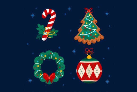 Christmas Elements 01: Festive Illustrations for Brands