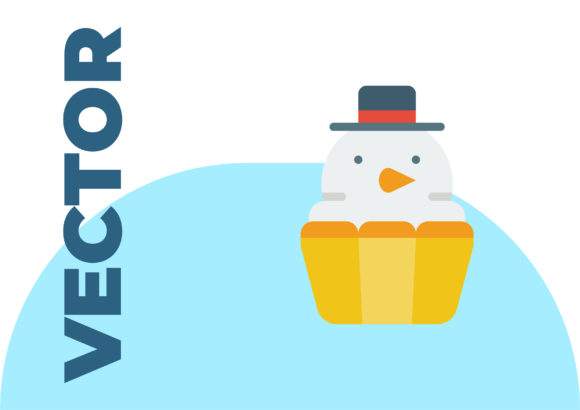 Christmas Food Cupcake Illustrations for Sellers