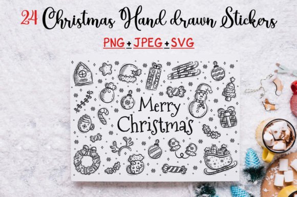 Christmas Hand Drawn Doodle Stickers & Illustrations Review
