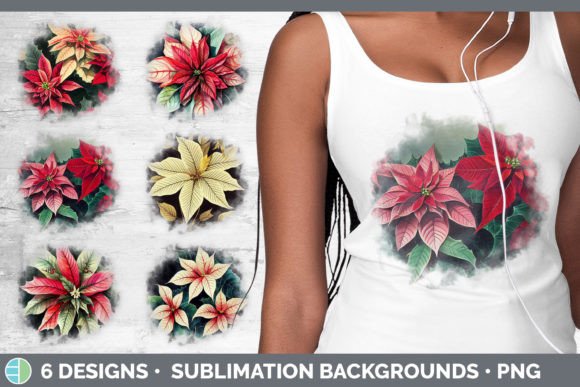 Christmas Poinsettia Background Grunge: A Designer's Review of Illustrations