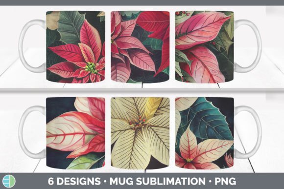 Christmas Poinsettia Mug Sublimation C: Illustrations Review
