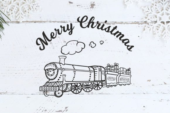 Christmas Train SVG: Festive Illustrations