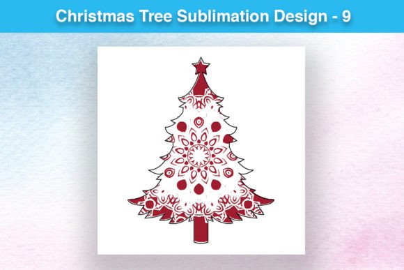 Christmas Tree Sublimation Design - 9: Festive Illustrations