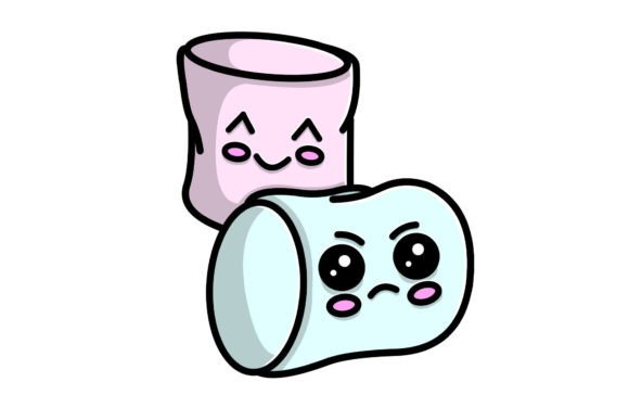 Cute Marshmallow Christmas Character: Festive Illustrations