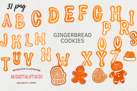 Gingerbread Cookies Clipart Christmas Illustrations Review