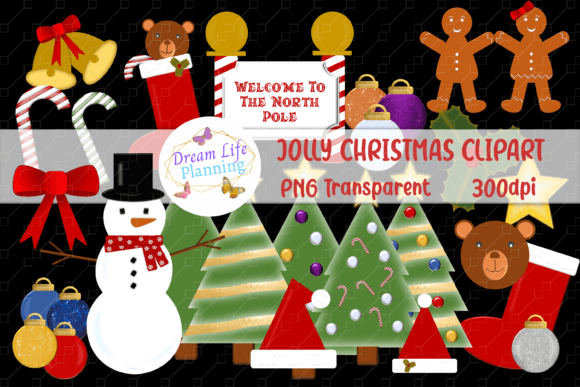 Jolly Christmas Clipart: Festive Illustrations for Brands