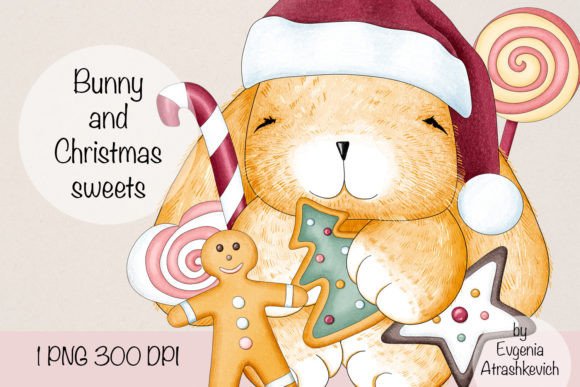 Little Bunny Christmas Sweet Sublimation: Festive Illustrations