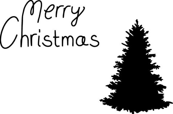 Merry Christmas Fir Tree Banner: Premium Illustrations