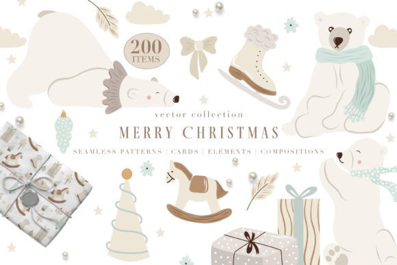 Merry Christmas Nursery Clipart: Cute Illustrations