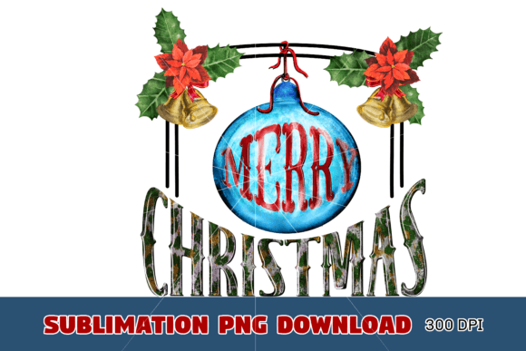 Retro Merry Christmas Sublimation PNG & Illustrations