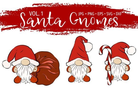 Review: Christmas Gnomes with Santa Hats Illustrations