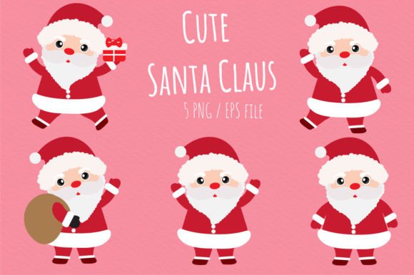 Santa Christmas Set Clipart: A Designer's Review