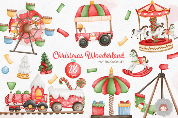 Watercolor Christmas Wonderland Clipart: Illustrations Review