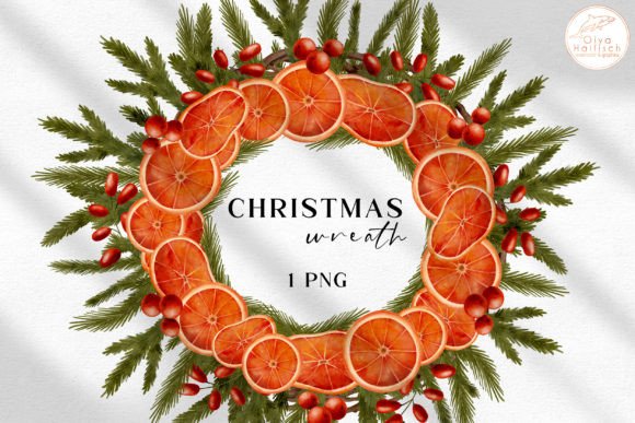 Watercolor Winter Wreath: Premium Illustrations